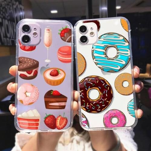 Zororong food Donuts Ice Cream Phone Case For iPhone 12 Mini 11 Pro XS Max X XR 7 8 Plus