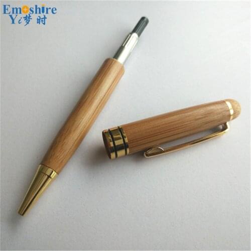 1Pecs Free Shipping Unique Design Bamboo Ball Pens Bamboo Ballpoint Pen Customized Student Graduation Letterhead Gift P194