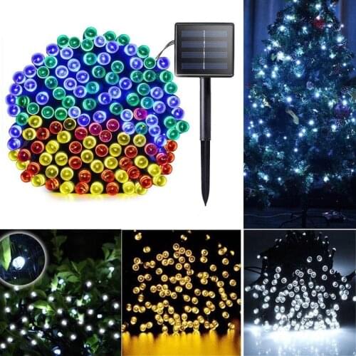 100/200 Led Solar String Light Outdoor Waterproof Garden Decoration 2Mode Christmas Garland Solar Powered Lamp Fairy Strip Light
