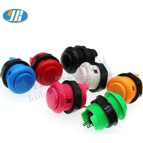100pcs 28mm Round Push Button With Micro Switch Screw Button High Quality Built-in Micro Switch Arcade Button Slot Game Machine