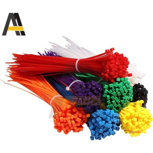 100pcs Cable Ties Plastic Wire Zip Ties Cable Organiser Nylon Self-locking Electric Cable Tie Industrial Supply Fasteners & Hard
