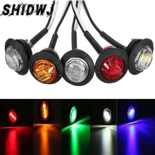 12v Hot Sale Universal Car Truck Trailer Mini Small Round LED Bullet Button Side Marker Auto Light Signal Lamp 4 Colors