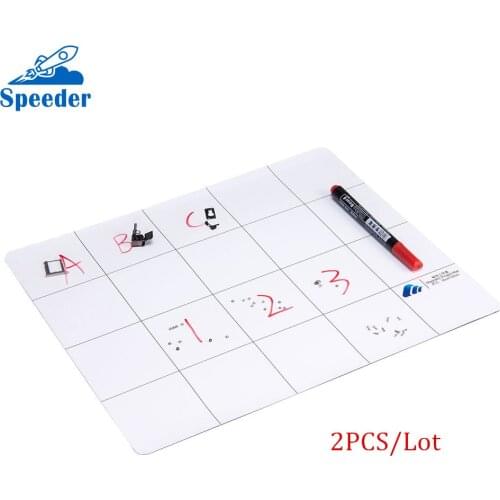 2pcs Magnetic pad Project Mat Screw Work Pad Universal Guide Magnetic Screw Keeper Chart Mat with Marker Pen