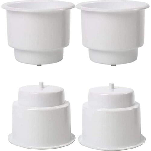 4PCS Plastic Cup Drink Holder Bottle Can for Marine Boat Cars Rv Camper DI 109X82mm