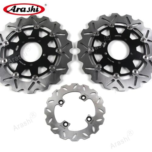 Arashi 1 Set For KAWASAKI ZX6R NINJA 600 2007 2008 2009 2010 2011 2012 2013 2014 2015 CNC Front Rear Brake Disc Rotors ZX-6R