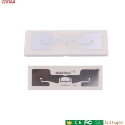 Free sample 840-960MHZ bib tag uhf RFID Dogbone Chip Timing Systems Transponder number sticker for Marathon Triathlon race