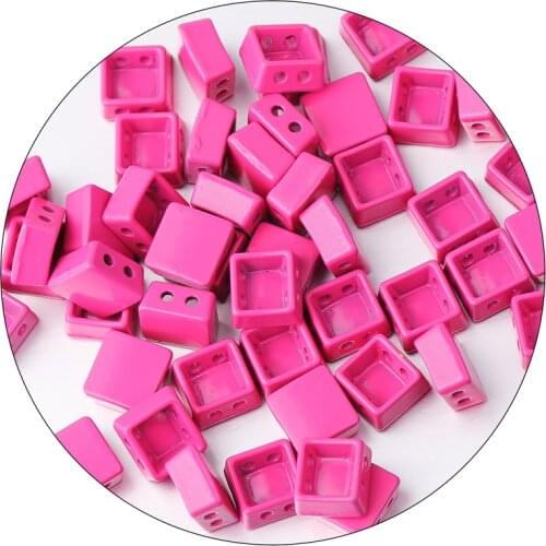 JUWANG 10 Pcs\lot Bohemian Square Strand Loose Bead Handmade Jewelry Findings Accessories Enamel Tile Beads For Bracelets Making