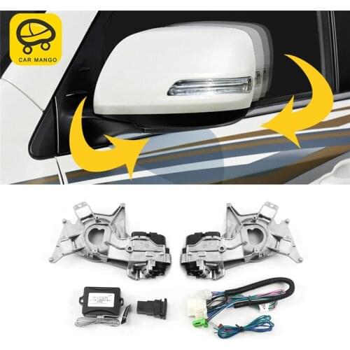 CARMANGO Car Electric Powered Rearview Mirror Automatically Folded Holder Exterior Parts for Toyota Land Cruiser 200 2016-2018