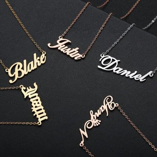 Letter Clavicle Necklace Gold Silver Necklace and Pendant Jewelry Love Gift