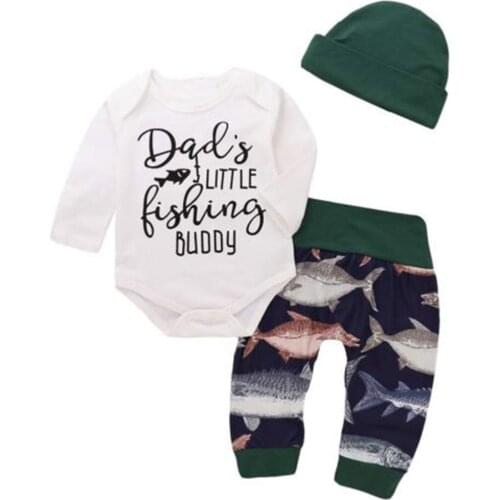 Girls Boys Clothing Sets Summer Toddler Kids Clothes Long Sleeve Baby Letter T-shirt Pants 3Pcs Suit Children