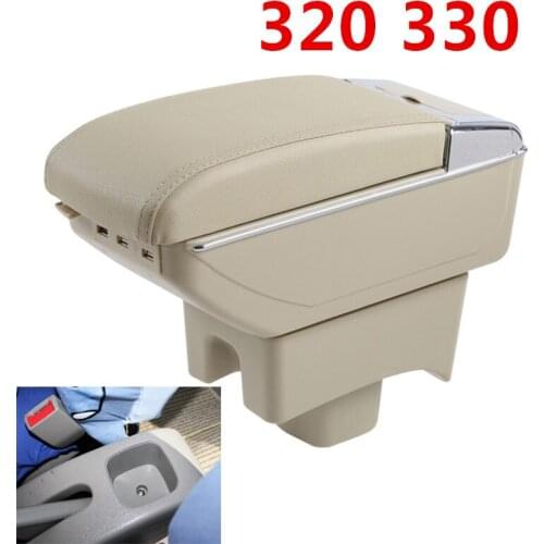 For LiFan 320 330 armrest box central Store content Storage box with cup holder ashtray USB interface 2008-2013