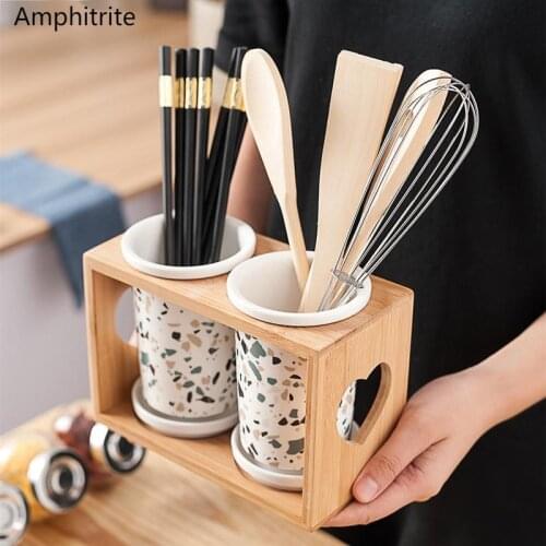 Double Pipe Of Creative Domestic Drainage Nordic Chopstick Multifunctional Barrel Chopstick Tube Kitchen Rack Storage Supplies
