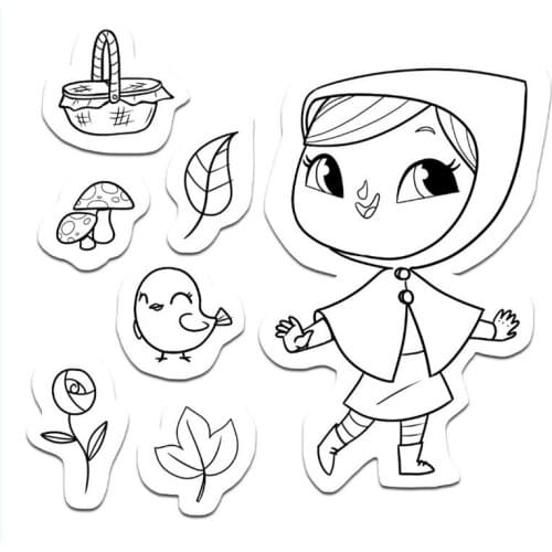 Spanish girl stamp Clear Stamp for Scrapbooking Transparent Silicone Rubber DIY Photo Album Decor 105