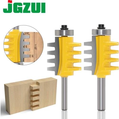 8mm,6mm,1/4 inc Shank Rail Reversible Finger Joint Glue Router Bit Cone Tenon Woodwork Cutter Power Tools Wood Router Cutter