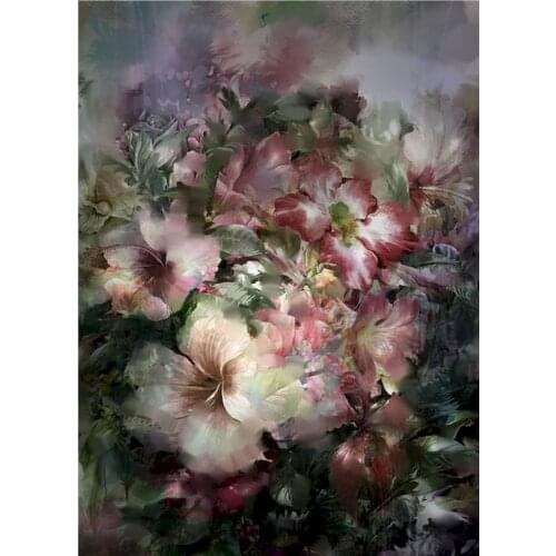 GATYZTORY Oil Painting By Numbers 60x75cm Frame Peony Flower Picture By Number Kits Handmade Diy Gift Home Living Room Decor Cra