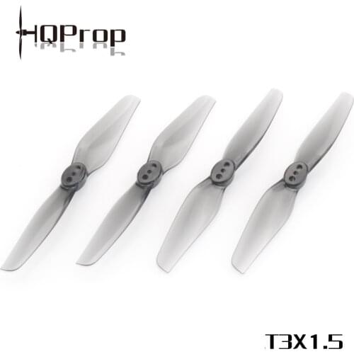 HQPROP T3X1.5 Gray 3015 2 Blades Propeller for RC FPV Racing Freestyle 3 inch Toothpick Cinewhoop Drones