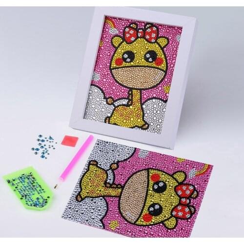 Cartoon Giraffe DIY 5D Full Drill Round Diamond Painting Mosaic Picture Cross Stitch Kit Embroidery Handmade Decor Kids Gift