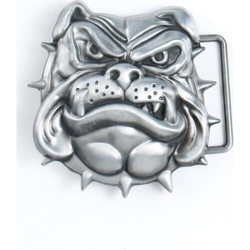 Pet 3D Bulldog Dog Animal Head Metal Belt Buckle Men Belt Accessories Unisex Kids Spike