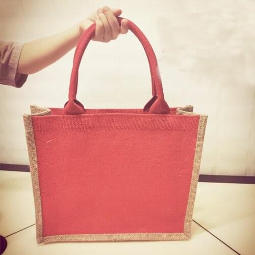 No.HTB-03 Linen handbag Waterproof and environmentally friendly shopping bags Single shoulder bag