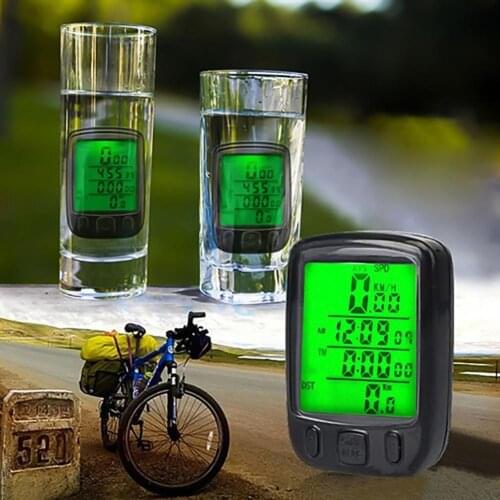 Odometer LCD Screen Waterproof Plastic Backlight Speedometer for Cycling Speedometer