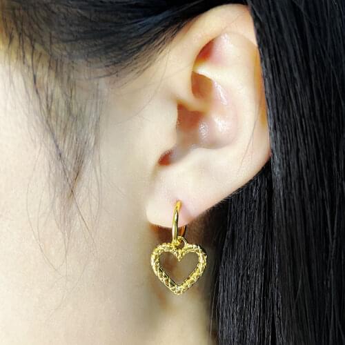 Dangle Heart Earrings Women S925 Pin Glamour Retro Stainless Steel Earrings 2020 Classic Sweet Trendy Mujer Jewelry Unique Gift