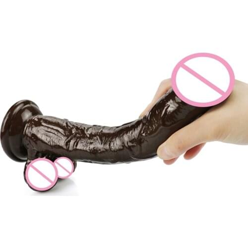 26 Cm Super Long Realistic Dildo Sex Toys for Woman Strong Suction Cup Black Big Dildo Flexible Huge Penis Textured Shaft