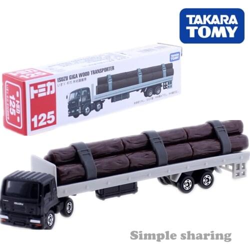 Takara Tomy Tomica No.125 Long Isuzu Giga Wood Transporter Diecast Toy Car Vehicle Model Collection New