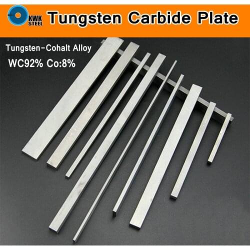 Tungsten Cemente Carbide Plate Tungsten-cohalt Steel WC Co Alloy Plates YL10.2 YG8 ISO K30 DIY Mould CNC Long Sheet Length 330mm