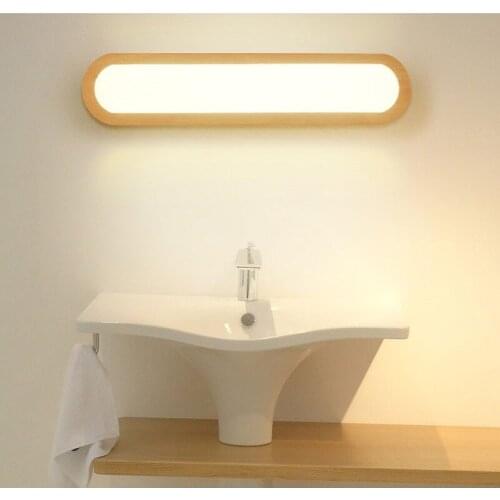 Creative nordic bedroom wood wall light 12W AC110-240V foyer study background lamp Bathroom LED mirror light ZM1023