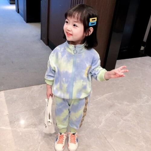 Zipper Spring Autumn Children Clothes Baby Girls Coat+ Pants Kids Teenagers Tracksuit Sport Suits Outwear High Quality