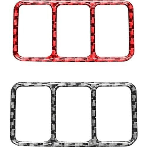 1Pcs for Nissan 370Z 2009-2020 Carbon Fiber Seat Heating Button Cover Panel Trim Frame Interior Accessories