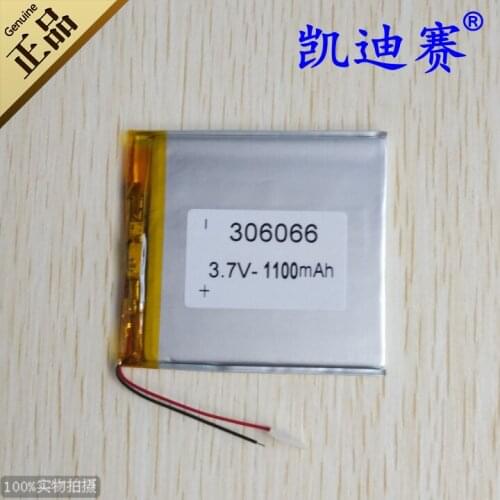 3.7V 306066 polymer lithium battery 1100mAh traffic recorder LED voice box toys
