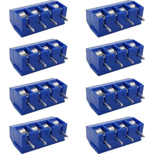 5/10Pcs KF301-5.0mm 4Pin PCB Mount Screw Spliceable Straight Plug-in Electric Terminal Block Wire Connectors Pitch 5mm KF301-4P