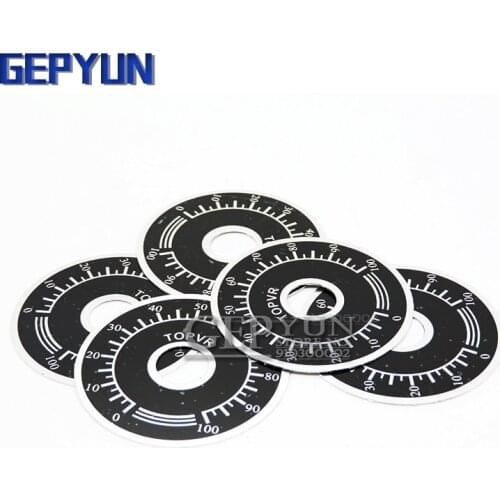 5PCS 0-100 WTH118 knob potentiometer knob scale digital scale can be equipped with WX112 TOPVR Gepyun