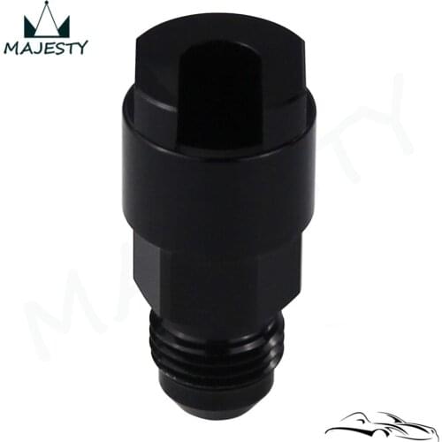 AN-6 Fuel Line EFI Adapter Fitting Male to 5/16 Quick Disconnect Black Screw On