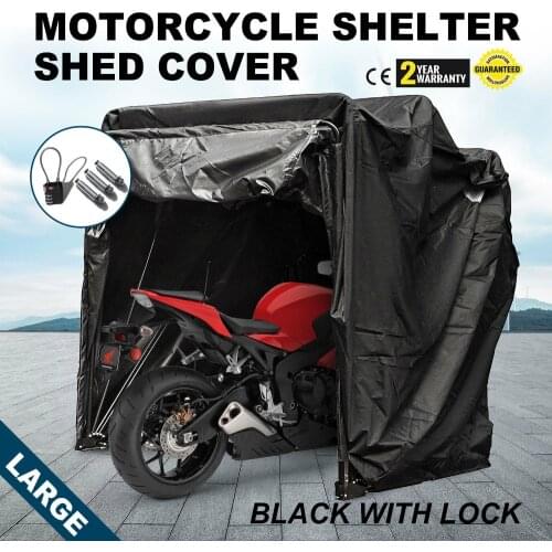 Large Bike Motorcycle Tent Garage Shelter Cover Dust Polyurethane Coating Garage