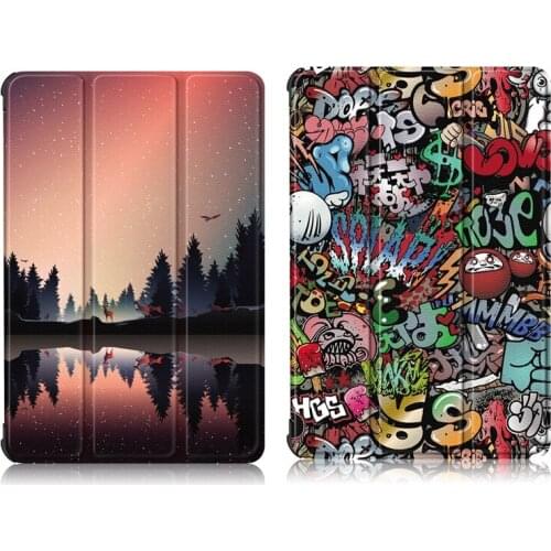 Painted Tri-Fold Tablet Anti-Fall Shell Tablet Protective Cover Suitable 10.1 Inch for Huawei MatePad T10S