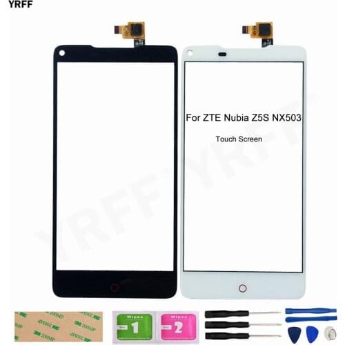Touch Panel Sensor For ZTE Nubia Z5S NX503 Touch Screen Digitizer Glass Panel Repair Part 3M Glue Wipes