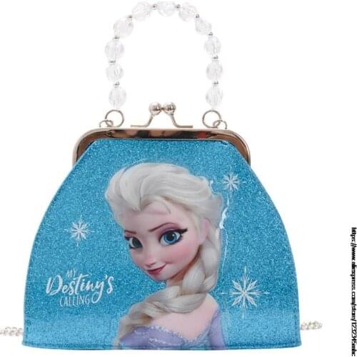 Disney Frozen Elsa cartoon lady messenger bag shoulder pu women fashion handbag minnie shopping bag gift Mobile phone bag purse
