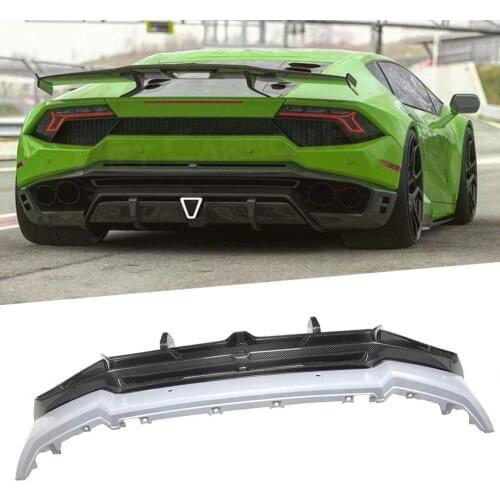 For Lamborghini LP580 LP610 Dry Carbon Material Rear Bumper Lip Diffuser Body Kits Case Bumper Guard S Styls Auto Car Parts FRP