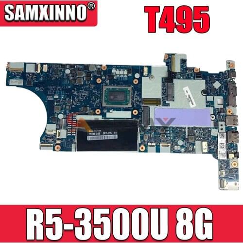 FA495 NM-C131 For Lenovo Thinkpad T495 Laptop motherboard With CPU:R5-3500U RAM:8GB 100% fully Tested FRU:02DM035 02DM034