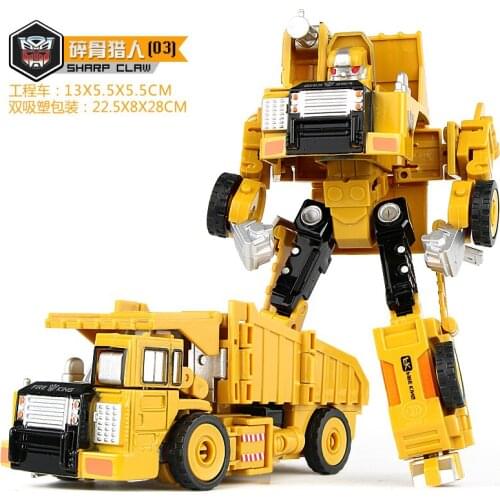 Boy Toy Transformers Construction Truck Autobots Roadblock Drift Lockdown Crosshairs Robot Model Car Action Figure Collection