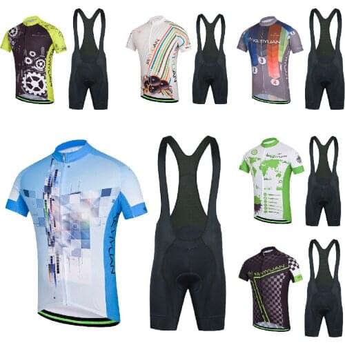 KEYIYUAN 2021 Blue And White Summer Mens Short Sleeve Cycling Clothing MTB Jerseys Bib Sets Bike Clothes Roupa De Ciclismo