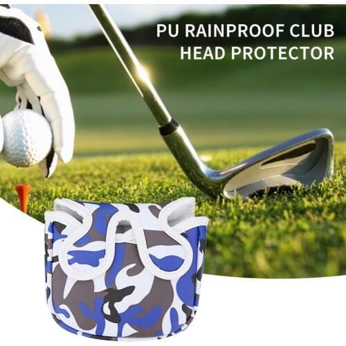 Golf Mallet Putter Headcover Golf Club Head Cover With Magnets For Taylormade Tour Heel Shafted Putter Head Cover Supplies
