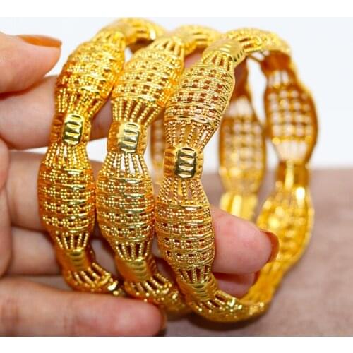 4 pçs dubai pulseiras largas habesha jóias etíope presente de casamento da noiva africano 24k cor do ouro pulseiras para mulhere