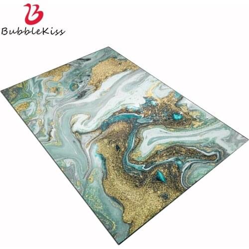 Bubble Kiss Carpets for Living Room Nordic Abstract Sea Water Golden Pattern Carpet Bedroom Carpet Living Room Rugs Floor Mat