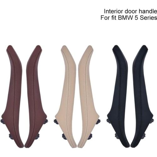 Leather Inner Door Handle Panel Pull Trim Assembly For BMW 5 Series F10 F11 F18 2010-2017 520 523 525 528 530 Car Inner Parts