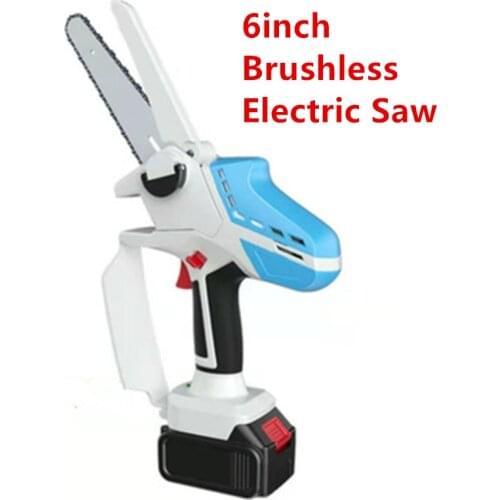 Brushless Motor Rechargeable Small Lithium Electric Saw Logging Pruning Tool High Power Mini Chain Saw