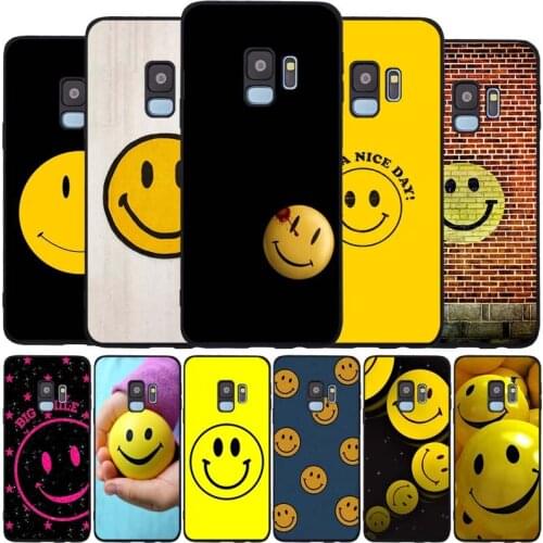 Funny always smile black Soft phone Case For Samsung S20 S10 S9 S8 S7 edge Plus Lite Note 8 9 10 A6 A7 A8 A9 2018 luxury Cover
