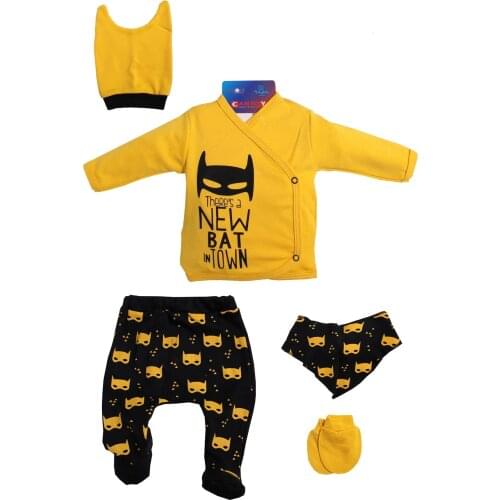 Newborn Baby Boy 5 Piece Hospital Output The Zibin Set 100% Cotton Baby Gift Layette Hospital Outfit Baby Set 0-3 9,9-12months